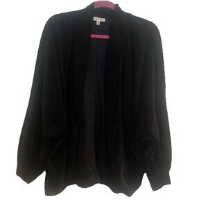 Max Studio Black Velour Bolero Open Front Evening Shrug - Women's XL Comfortable